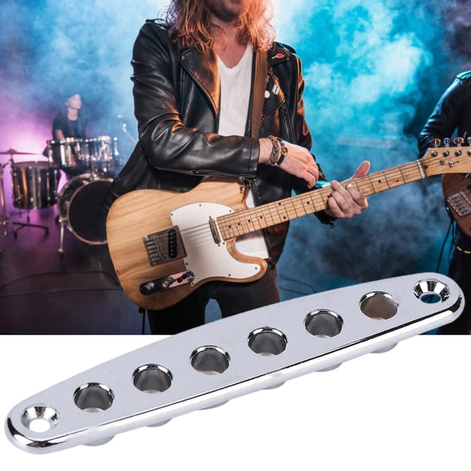 Gitaar String Through Plate Montage Ferrules Zinklegering Elektrische Basgitaar OnderdelenZilver white
