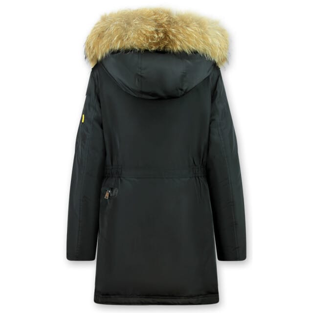 Gentile Bellini Lange parka winterjas met bontkraag