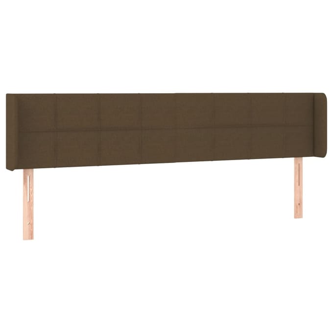 vidaXL - Hoofdbord - LED - 203x16x78/88 - cm - stof - donkerbruin
