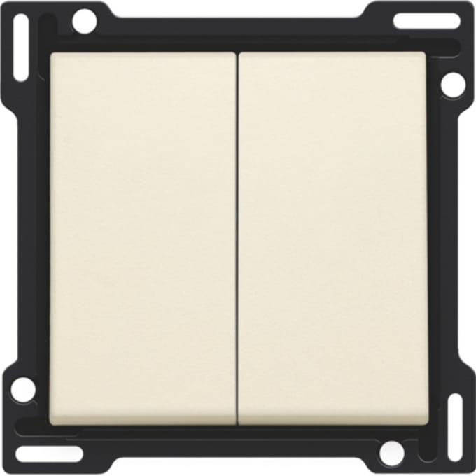 Niko - Centraalplaat 2X 1/2 toets cream - 100-61505