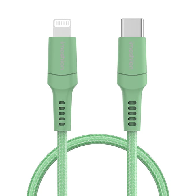 imoshion Kabel - Geschikt voor Lightning naar USB C - 1 meter - Oplader Kabel - Groen
