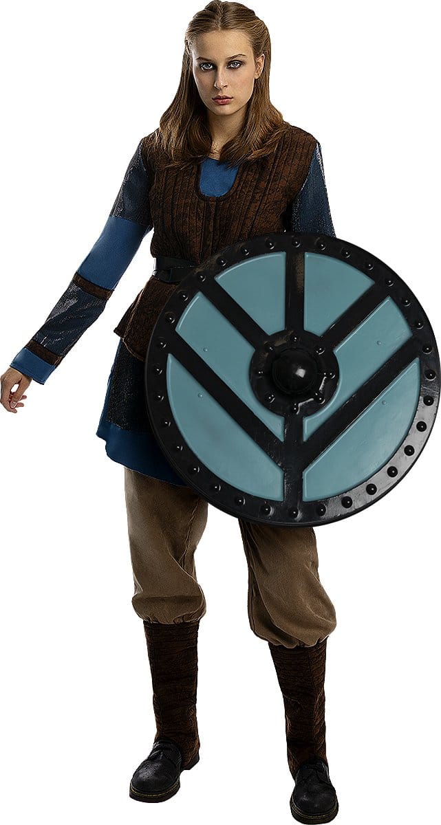 FUNIDELIA Lagertha Kostuum - Vikings Kostuum voor vrouwen - Maat: M - Bruin