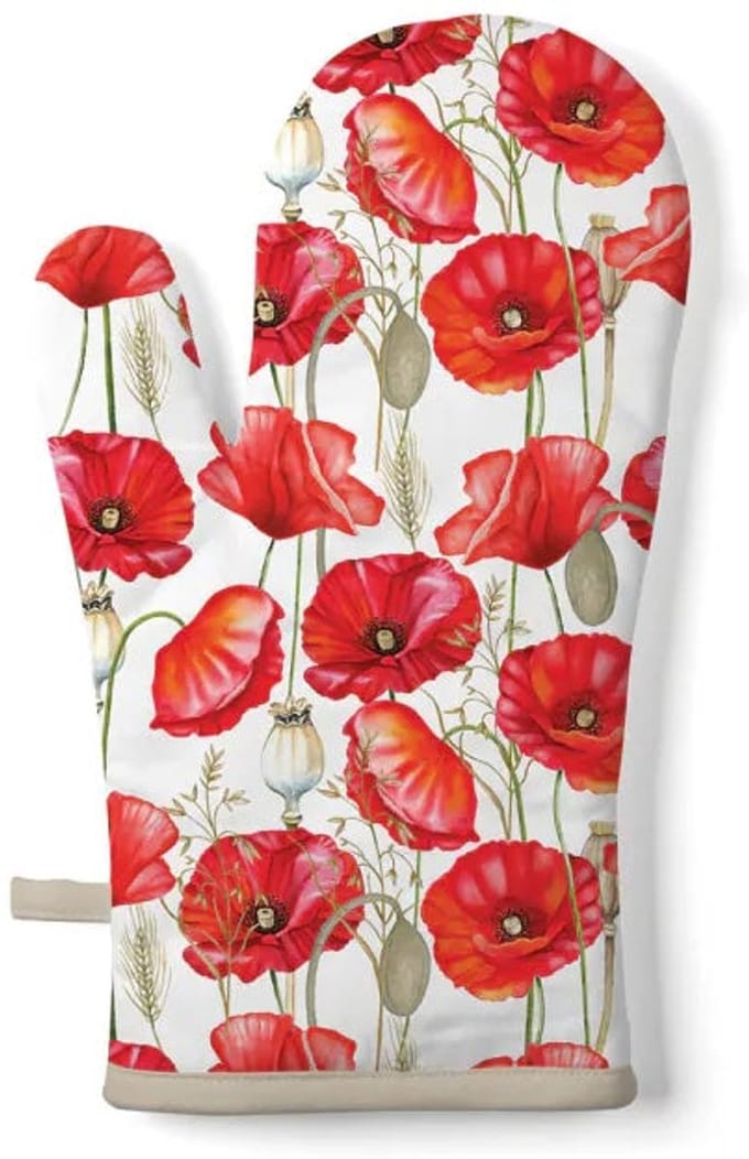 Ovenwant Poppy all over white - Ambiente - 18x30cm
