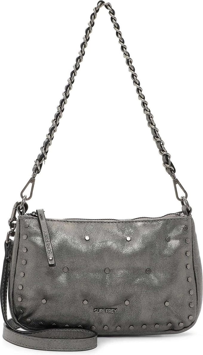 SURI FREY Schoudertas Andy Handbag With Zipper Darksilver Zilverkleurig