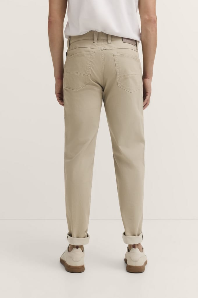 Bugatti Herren 5-pocket broek met stretchfunctie