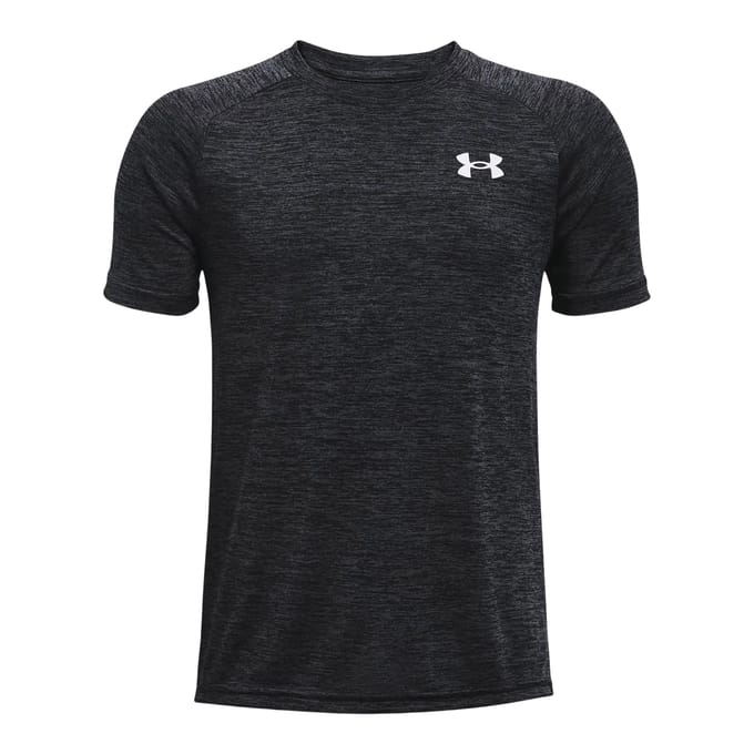 Under Armour Tech T-shirts Kinder - Zwart - Maat 122 - 127 CM - Poly Jersey