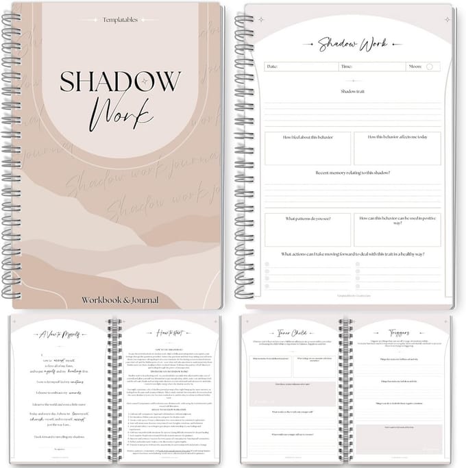 Shadow Work Journal voor Zelfontdekking | Geleide Therapie en Mindfulness Oefeningen