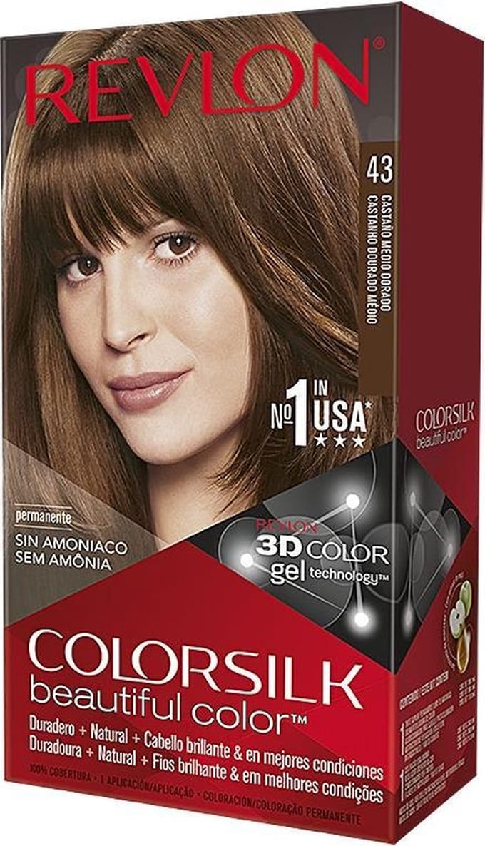 Haarkleur Zonder Ammoniak Colorsilk Revlon Goudbruin