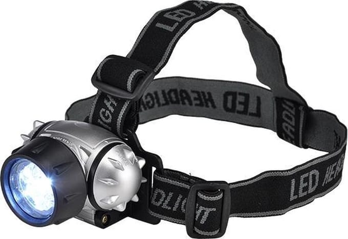 Hoofdlamp van kunstof met verstelbare hoofdriem