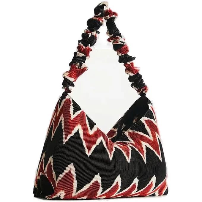Desigual Schoudertas Bols Pleated Shoulderbag Black Zwart