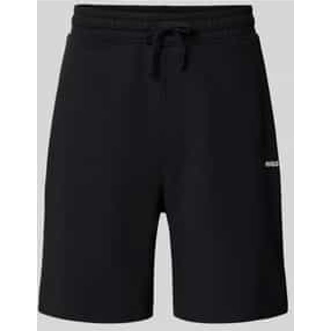 Sweatshorts met labelprint, model 'Nomario'