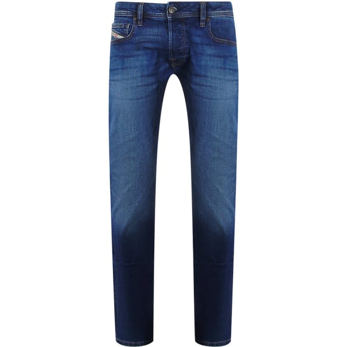 Diesel Heren D-Sark Faded Jeans (Blauw)
