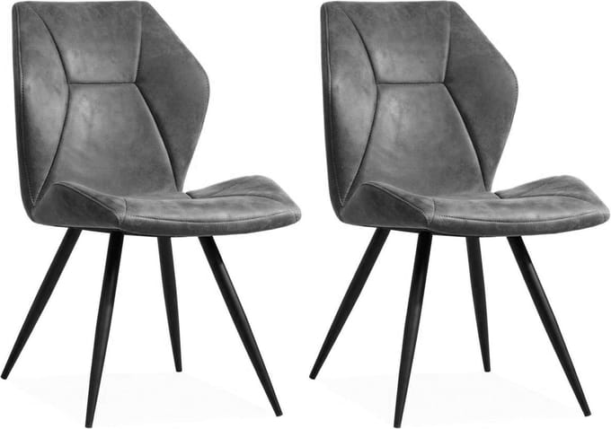Stoel Tesla - Steel - set van 2 stoelen