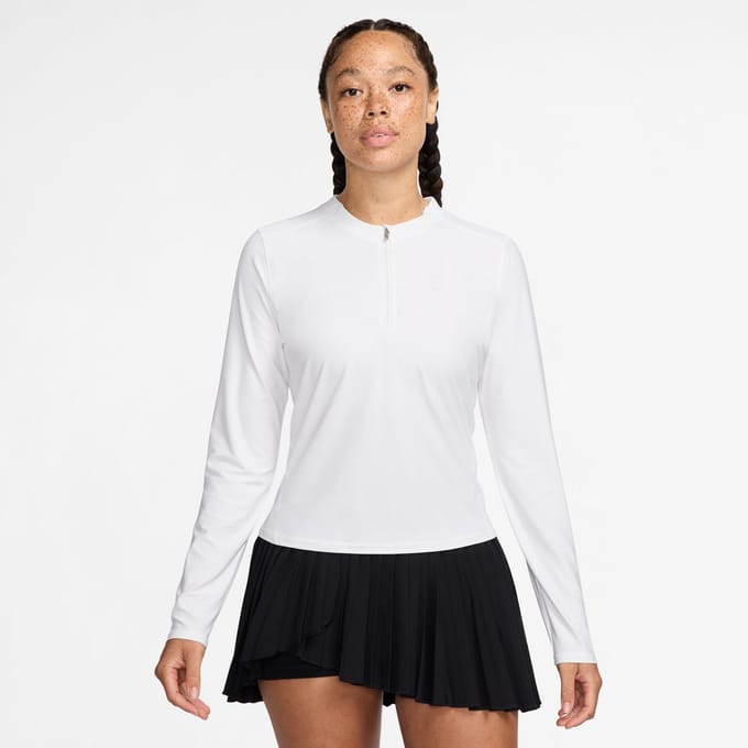 Nike Court Dri-Fit Advantage Longsleeve Dames-Wit,Wit