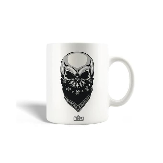Mug - MANIACASE - Tete de mort Masque Noir - Céramique - 30cl - Compatible lave-vaisselle