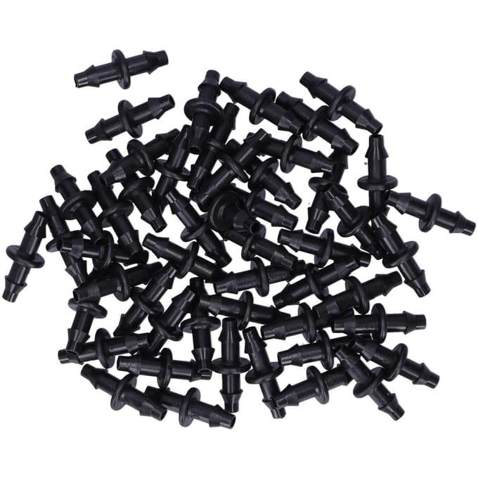 100 STUKS 4/7 2?Way Connector Druppelirrigatie Connector Fitting Tuinirrigatie Accessoires black