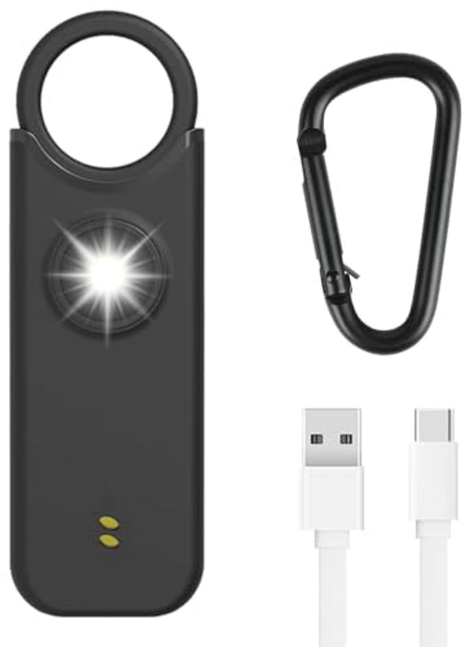 Persoonlijk Alarm 135 dB met LED en Sleutelhanger voor Zelfverdediging