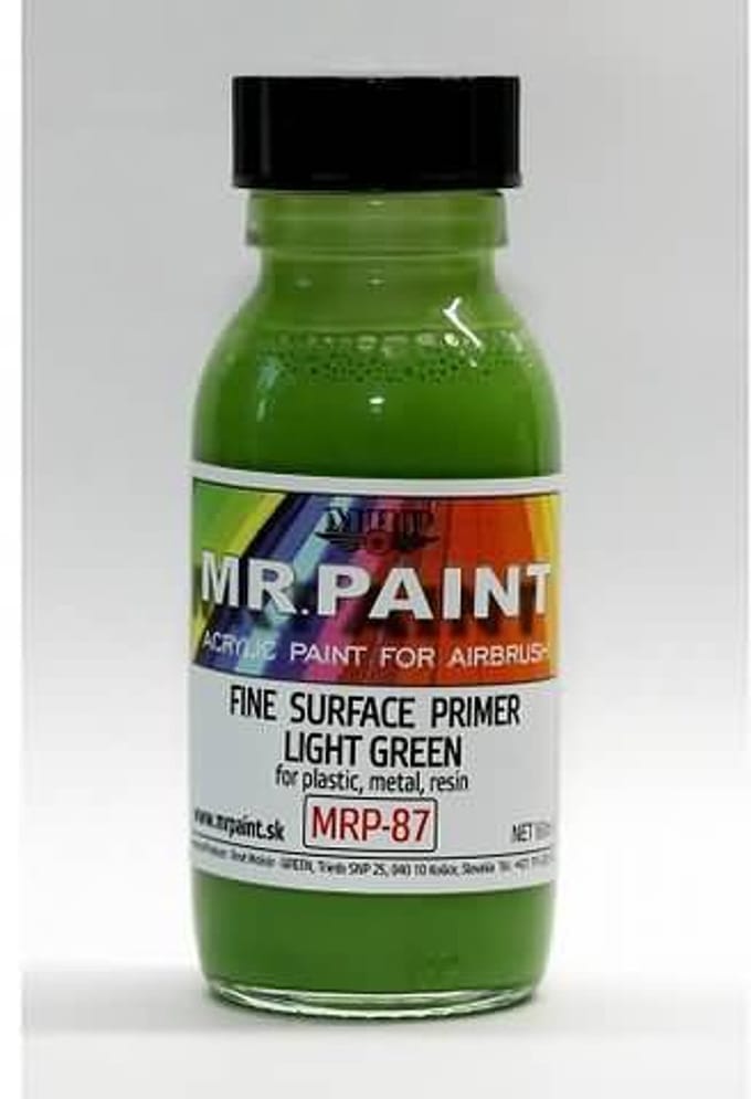 Fine Surface Primer - Light Green (60ml) # MRP-087 – 30 ml verf voor Airbrush & Detailwerk