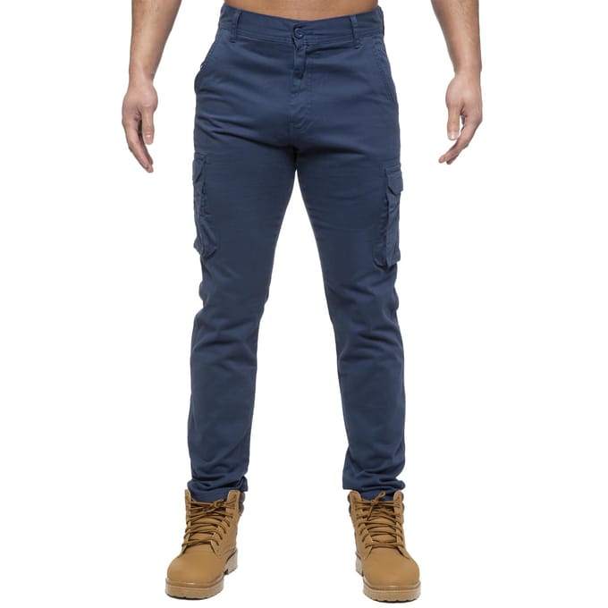 Enzo | Heren Cargo Broek - Blauw