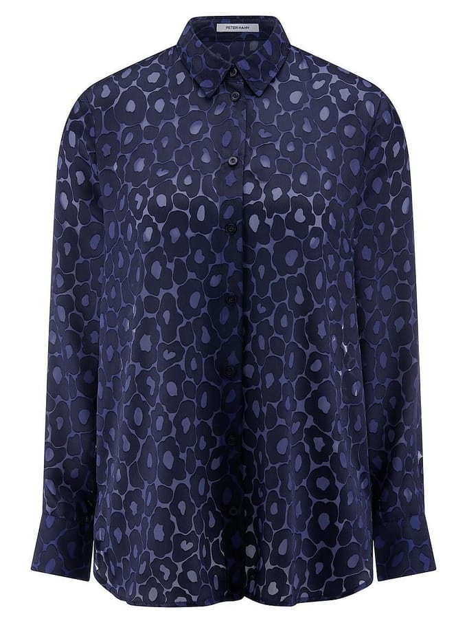 Lange blouse lange mouwen Van Peter Hahn blauw