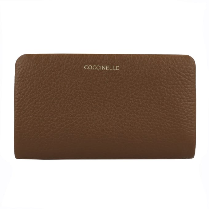 COCCINELLE Leren portemonnee C-Me Softy Wallet Cognac bruine