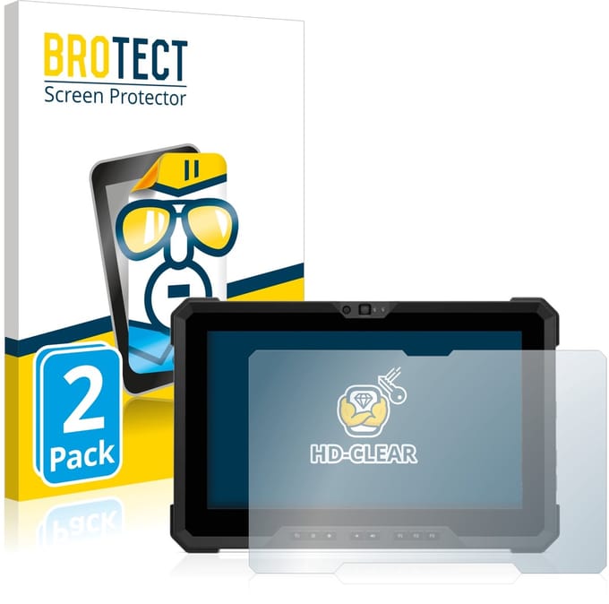 BROTECT - Screenprotector voor Dell Latitude 7220EX Rugged Extreme - Folie Beschermfolie transparant 2 Stuks