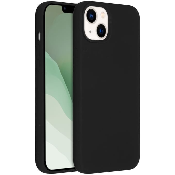 Accezz Hoesje - Geschikt voor Apple iPhone 14 Plus - Liquid Silicone Backcover - Zwart