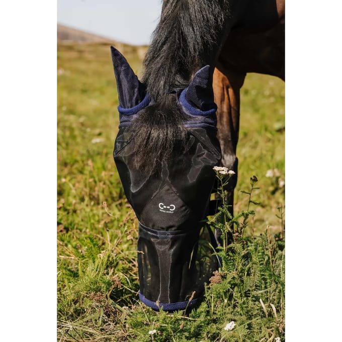 Anti-vliegenmasker voor paarden Riding World First
