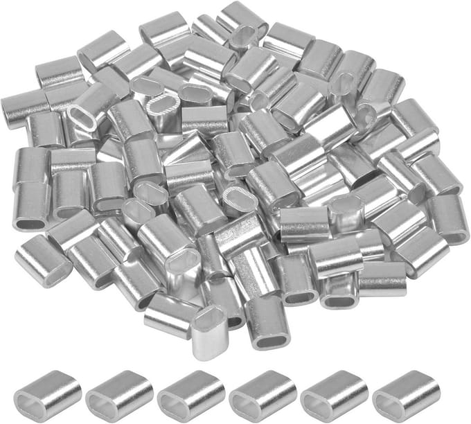 Solidchoice - Set van 100 Aluminium Persklemmen voor Kabels