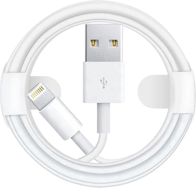 USB A naar Geschikt voor: USB Lightning Kabel - 3 Meter Oplaadkabel 1x - Wit