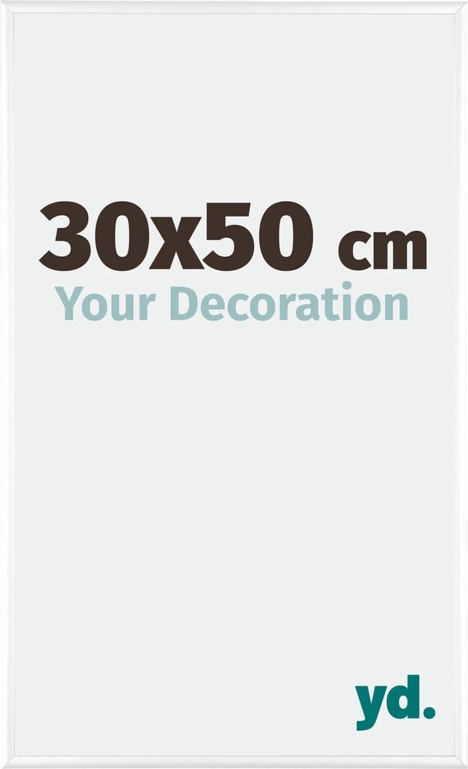 Your Decoration - Fotolijst 30x50 cm - Aluminium - Wit Hoogglans - Kent
