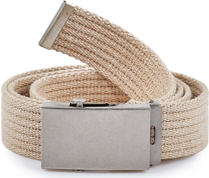 Merry Style Dames Riem - Stoffen Riem – Lichtbeige-zilver - MS-EL-P20