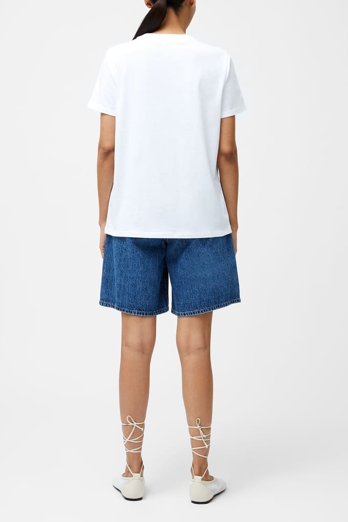 French Connection Sequin Jersey Ss Tee Linen White Taglia: S | Maglie Sportivi Outlet | Donna | Bianco