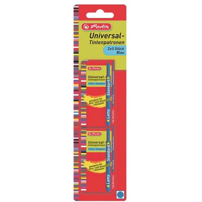 Herlitz Navulbare Inktpatronen, Donkerblauw, Uitwisbaar