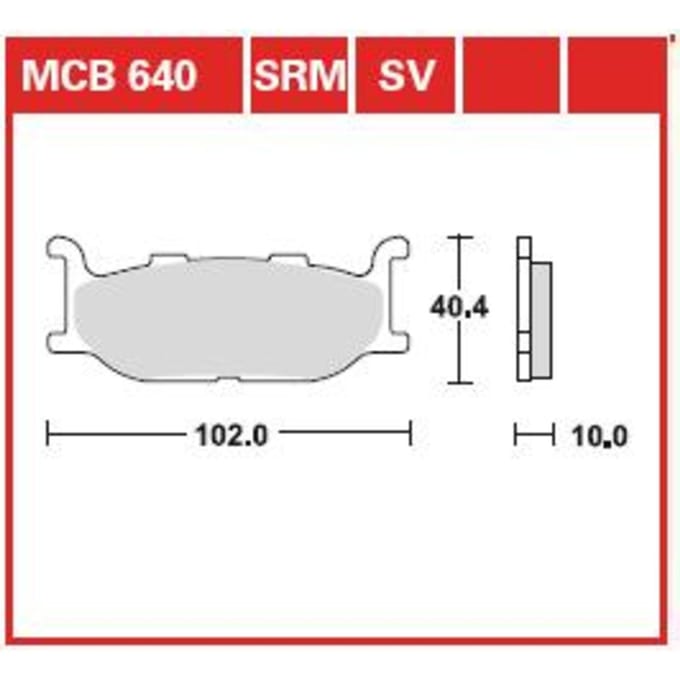 Bremsbelagsatz, ohne Straßenzulassung TRW MOTO MCB640SRM