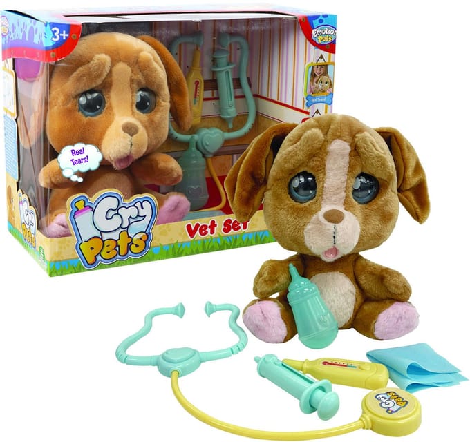 Emotion Pets – Veterinary Set (Pluche Huilen Puppy 22 cm + Accessoires)
