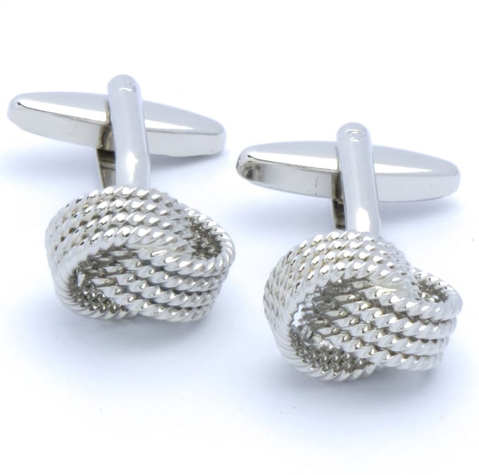 Manchetknopen - Twee Ringen Zilverkleurig