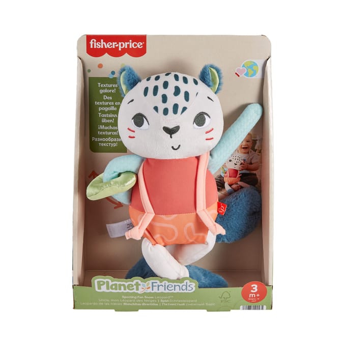 Fisher Price Planet Friends - Sneeuwluipaard - Knuffelpop