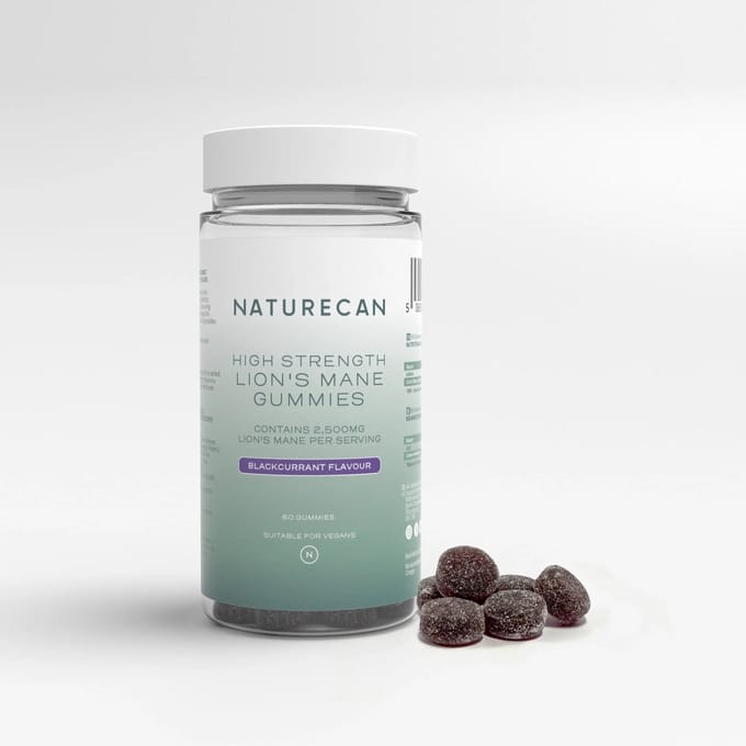 Naturecan Lion's Mane Gummies - 60 gummies - Met Jodium en Niacine - Bessensmaak