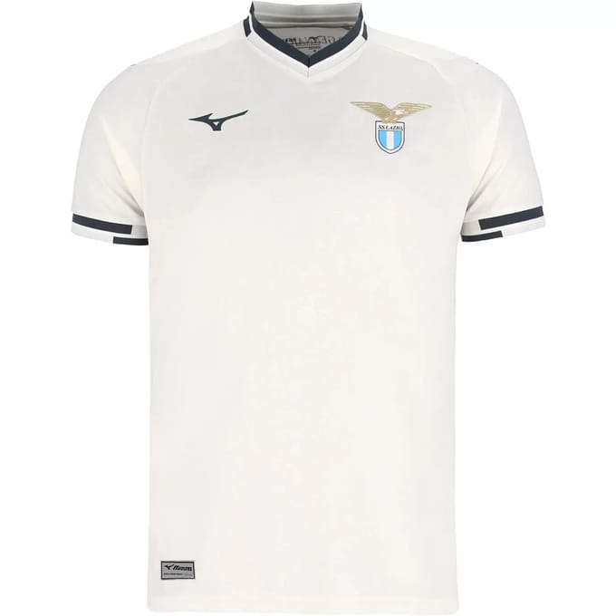 Mizuno Lazio 25/26 Weg T-shirt Met Korte Mouwen Wit L Man