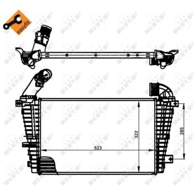 Intercooler, inlaatluchtRadiator NRF 30302