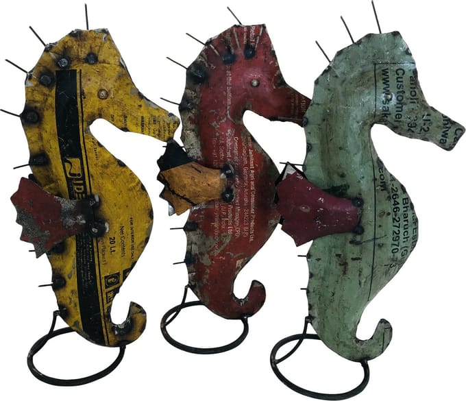 Zeepaardje van gerecycled ijzer