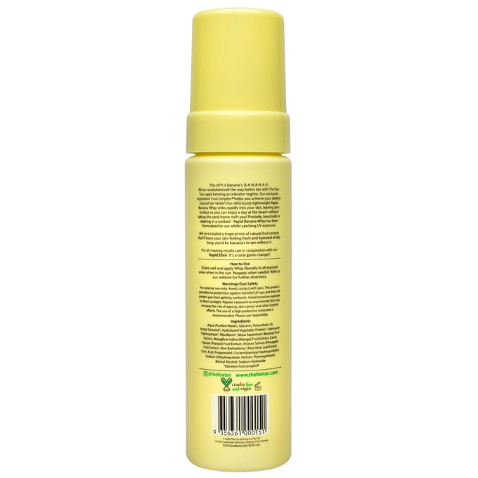 The Fox Tan Rapid Banana Whip – Tanning Cream met Banaanextract voor Glow