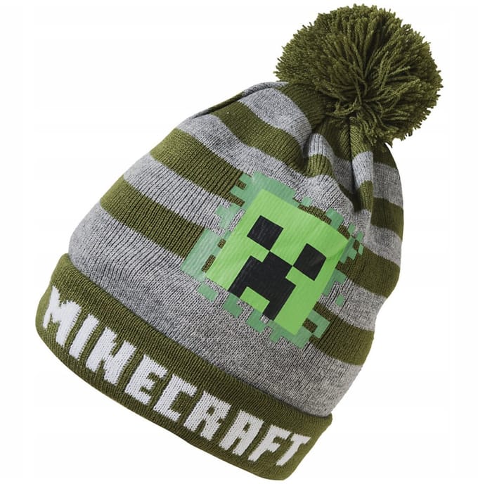 Minecraft Muts - Groen Grijs - maat 54