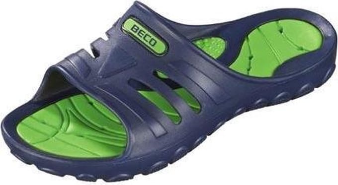BECO Slippers - Donkerblauw/groen - Unisex - Maat 46