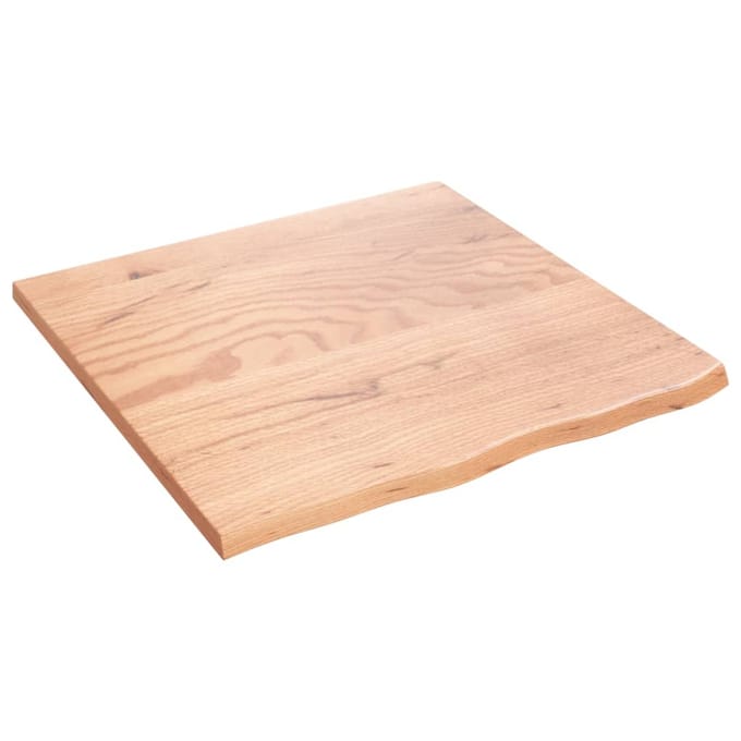 vidaXL - Wastafelblad - 60x60x2 - behandeld - massief - hout - lichtbruin