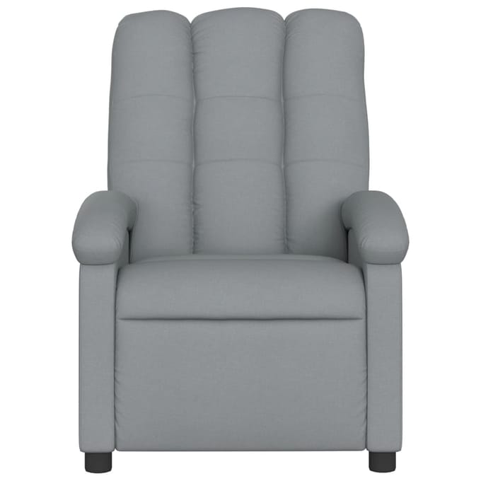 vidaXL - Fauteuil - verstelbaar - stof - lichtgrijs