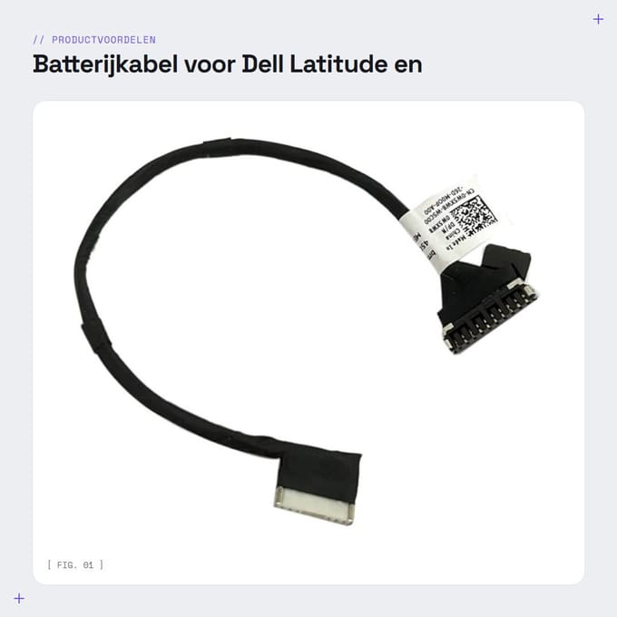 Dailygoods - Batterijkabel voor Dell Latitude en Precision Modellen