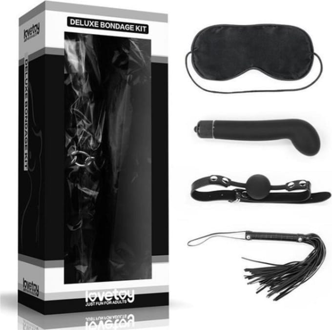 LOVETOY Bondage Kit Deluxe With Vibrator Black