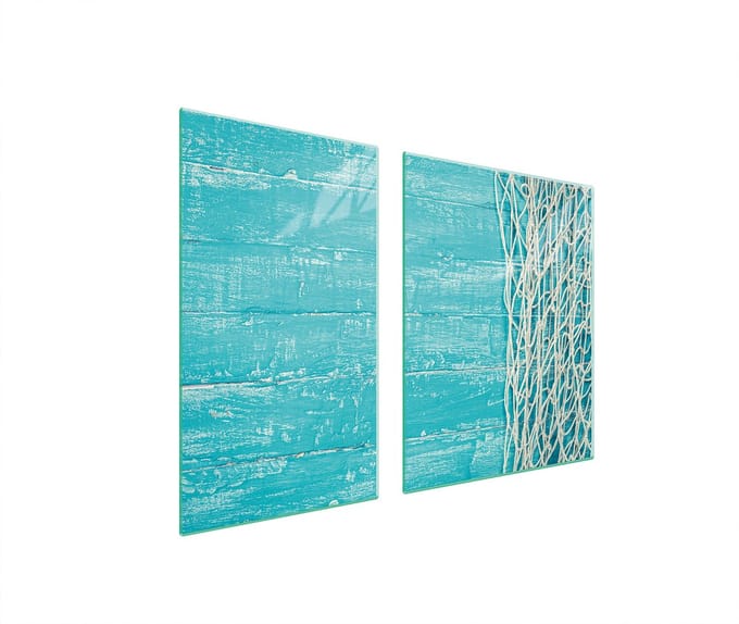 TMK ArtDeko - Snijplank - Glas - 100x52 cm - Turkis